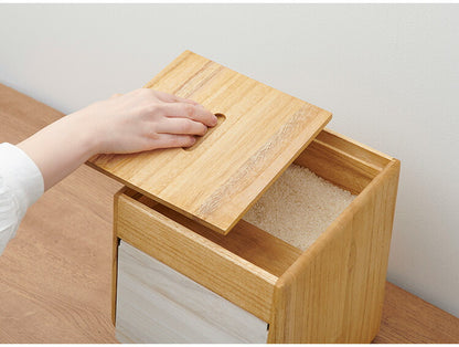 kirisai 日本製 桐のこめ櫃 5kg 米びつ 一合升付き 桐 木製 桐製 調湿 ライスストッカー 底のお米が取りやすい こめびつ 米櫃 保存容器 おしゃれ OSPO-5(代引不可)