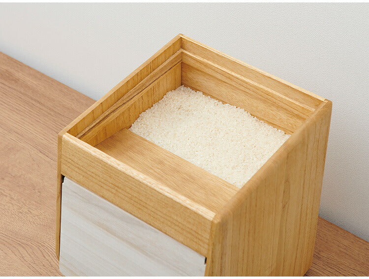 kirisai 日本製 桐のこめ櫃 5kg 米びつ 一合升付き 桐 木製 桐製 調湿 ライスストッカー 底のお米が取りやすい こめびつ 米櫃 保存容器 おしゃれ OSPO-5(代引不可)