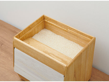 kirisai 日本製 桐のこめ櫃 10kg 米びつ 一合升付き 桐 木製 桐製 調湿 ライスストッカー 底のお米が取りやすい こめびつ 米櫃 保存容器 おしゃれ OSPO-10(代引不可)