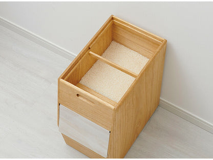 kirisai 日本製 桐のこめ櫃 20kg 米びつ キャスター付き スリム 収納 一合升付き 桐 木製 桐製 調湿 ライスストッカー 隠しキャスター こめびつ 米櫃 保存容器 おしゃれ OSPO-20(代引不可)