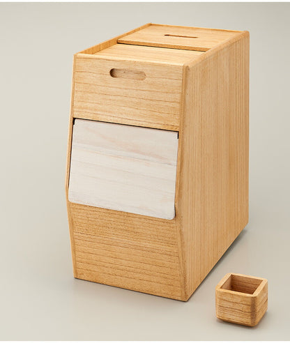 kirisai 日本製 桐のこめ櫃 20kg 米びつ キャスター付き スリム 収納 一合升付き 桐 木製 桐製 調湿 ライスストッカー 隠しキャスター こめびつ 米櫃 保存容器 おしゃれ OSPO-20(代引不可)