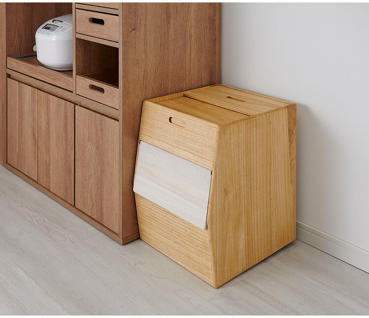 kirisai 日本製 桐のこめ櫃 30kg 米びつ キャスター付き スリム 収納 一合升付き 桐 木製 桐製 調湿 ライスストッカー 隠しキャスター こめびつ 米櫃 保存容器 おしゃれ OSPO-30(代引不可)