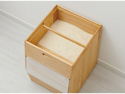 kirisai 日本製 桐のこめ櫃 30kg 米びつ キャスター付き スリム 収納 一合升付き 桐 木製 桐製 調湿 ライスストッカー 隠しキャスター こめびつ 米櫃 保存容器 おしゃれ OSPO-30(代引不可)