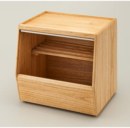 kirisai 日本製 桐のやさい櫃 野菜ストッカー すのこ棚板付き 桐 木製 桐製 調湿 野菜 保存 ケース 収納 根菜・果物の保存にも 野菜櫃 保存容器 おしゃれ OSPY-1(代引不可)