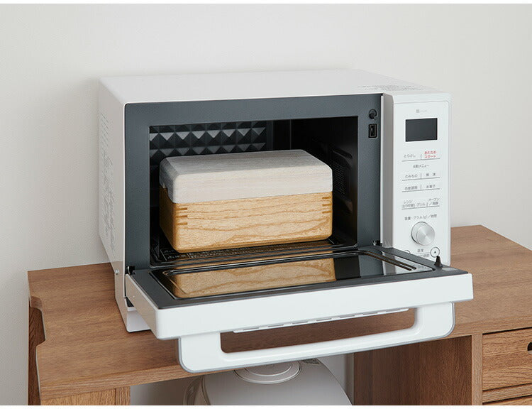 kirisai 日本製 桐のレンジでむし鉢 蒸し器 電子レンジ対応 蒸気で