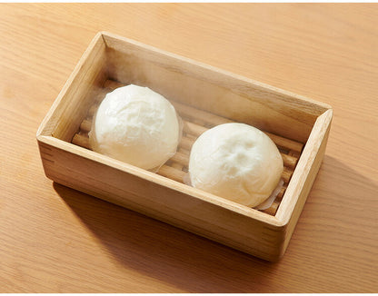 kirisai 日本製 桐のレンジでむし鉢 蒸し器 電子レンジ対応 蒸気でふっくら 調湿 桐 木製 桐製 せいろ 専用スノコ付き 長方形 スリム 蒸し野菜 肉まん シュウマイ おしゃれ OSM-1(代引不可)