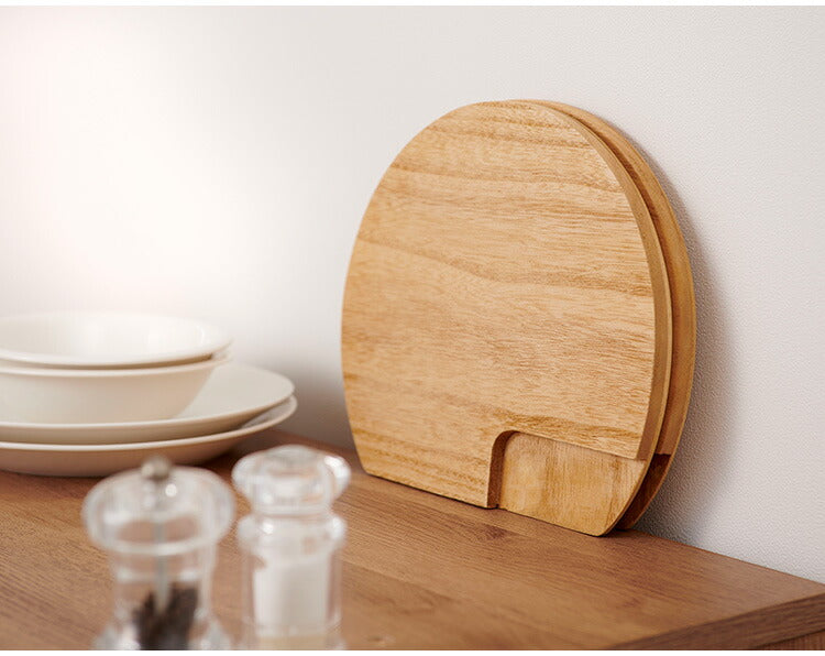 kirisai 日本製 桐のカッティングプレート 丸 まな板 カッティングボード 丸いまな板 桐 木製 桐製 まな板 丸型 円形 D型 丸まな板 かまぼこ型 おしゃれ OSPL-1(代引不可)
