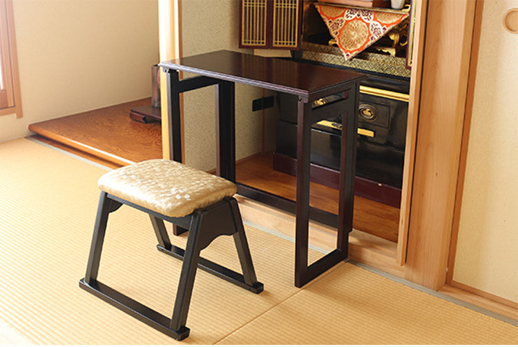 天然木 桐製 折りたたみ便利机 ハイタイプ 60×30cm 完成品 折りたたみテーブル 供物台 経机 天然木 文机 仏具台 法事 お彼岸 折り畳み 和室 和風 仏前 折りたたみ デスク 折り畳み テーブル単品(代引不可)