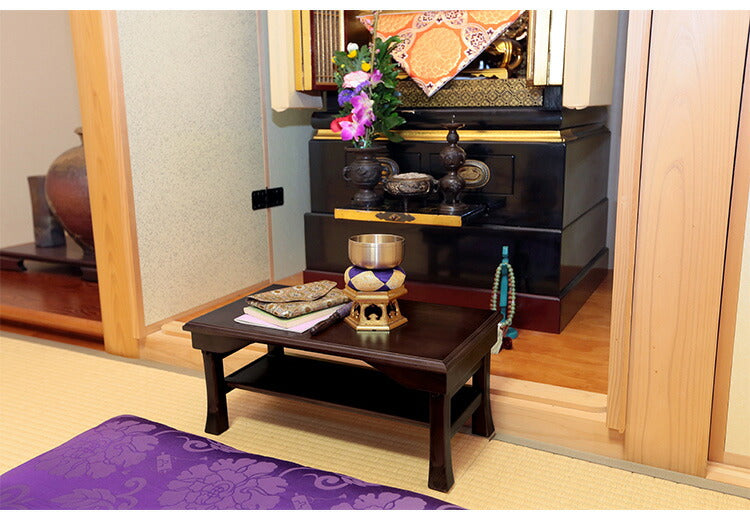 天然木 桐製 折りたたみ便利机 45×25cm 折りたたみテーブル 供物台 経机 天然木 文机 仏具台 法事 お彼岸 折り畳み 和室 和風 仏前 折りたたみ 折り畳み(代引不可)