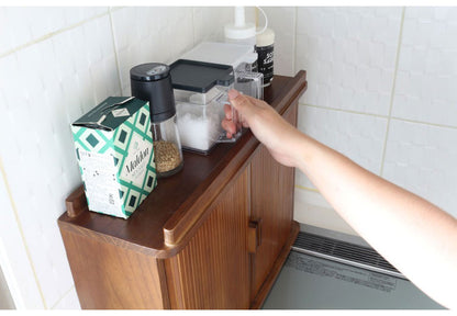 ジャバラ扉式調味料ケース ダークブラウン 卓上 調味料ケース 調味料ラック スパイスラック カウンター上収納 カウンター収納(代引不可)