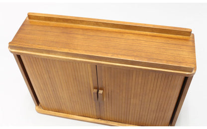 ジャバラ扉式調味料ケース ダークブラウン 卓上 調味料ケース 調味料ラック スパイスラック カウンター上収納 カウンター収納(代引不可)