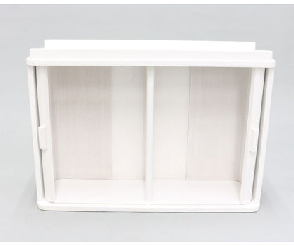 ジャバラ扉式調味料ケース ホワイト 卓上 調味料ケース 調味料ラック スパイスラック カウンター上収納 カウンター収納(代引不可)