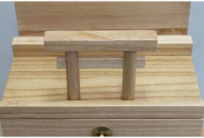 鳥居付きお札立て 天然木 桐材 3枚分 お札立て 木製 御朱印帳も収納可能 宝くじ置き場 完成品 おふだ お札 納める 置き型 直置きタイプ スタンド 御札立て 幅27cm 奥行20cm 高さ21.6cm 引き出し付き(代引不可)