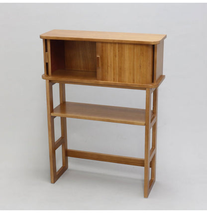 天然木ジャバラ扉のコンソールテーブル ブラウン 天然木 コンソールテーブル 玄関 廊下 省スペース(代引不可)