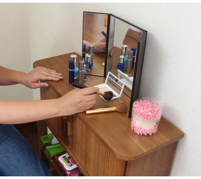 天然木ジャバラ扉のコンソールテーブル ブラウン 天然木 コンソールテーブル 玄関 廊下 省スペース(代引不可)