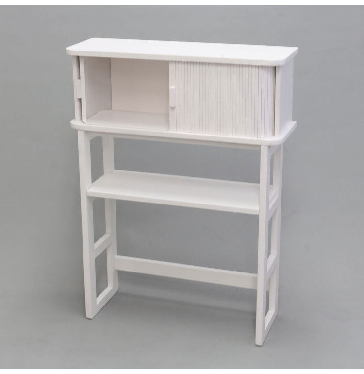 天然木ジャバラ扉のコンソールテーブル ホワイト 天然木 コンソールテーブル 玄関 廊下 省スペース(代引不可)