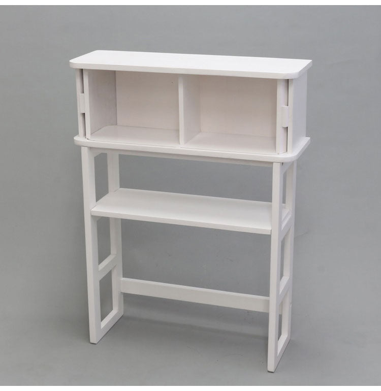 天然木ジャバラ扉のコンソールテーブル ホワイト 天然木 コンソールテーブル 玄関 廊下 省スペース(代引不可)