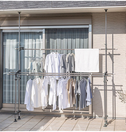 セキスイ ステンレス ベランダ用物干し台 スタンドポール DSL-10 積水樹脂 物干し ものほし 干し台(代引不可)