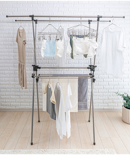 セキスイ ステンレス2段式ものほしスタンド STM-1002 積水樹脂 物干し ものほし 干し台(代引不可)