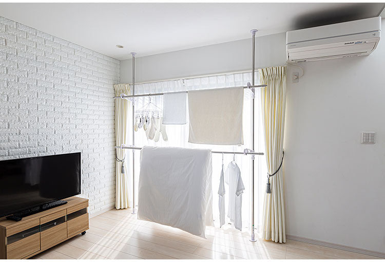 セキスイ つっぱり式部屋干しポール DTHW-1 積水樹脂 物干し ものほし 干し台(代引不可)