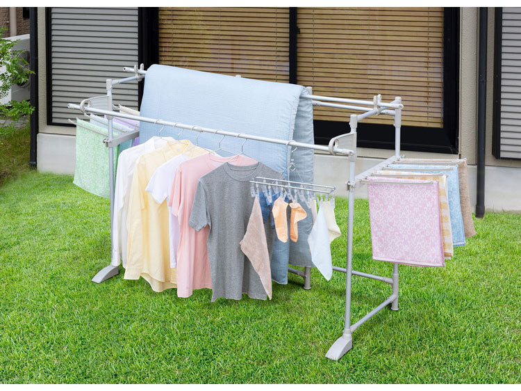 セキスイ 軽量アルミ製 多機能物干し台 ほすおー AHD-60LG 物干し台 物干し竿 伸縮竿 タオルハンガー 布団干し アルミ多機能ものほし台 積水(代引不可)