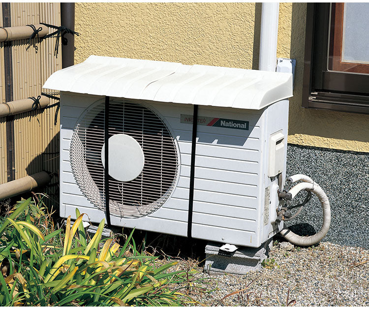 日本製 エアコン室外機用カバー エアコン 室外機 カバー 日差しガード 節電 取付バンド エアコン室外機カバー 日よけ 日除け(代引不可)