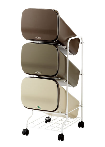 【500円OFF】ダストボックス ゴミ箱 縦型 19L×3段 ごみ箱 フタ付き 20L袋 袋止め付き 網棚付き スタンドダストボックス 大容量 スリム 隙間 省スペース キッチン 台所 オフィス 分別 缶 ビン ペットボトル 整頓(代引不可)