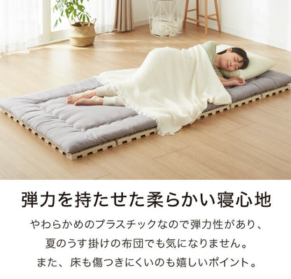 日本製 折りたたみすのこベッド シングル 布団も干せる 樹脂製 耐荷重150kg エアースリープ 湿気 対策 除湿 高床 防カビ 通気性 折りたたみ すのこマット プラスチック すのこ(代引不可)
