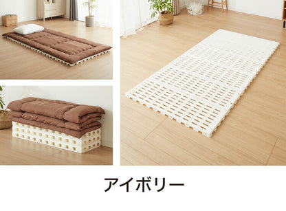 日本製 折りたたみすのこベッド シングル 布団も干せる 樹脂製 耐荷重150kg エアースリープ 湿気 対策 除湿 高床 防カビ 通気性 折りたたみ すのこマット プラスチック すのこ(代引不可)