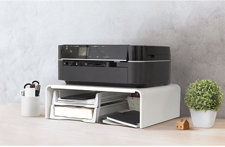 日本製 プリンターラック 幅50cm コの字 ラック 頑丈 スチール製 収納 イージーラック プリンター置き台 レンジ下ラック キッチン 家電下ラック ロボット掃除機 卓上ラック 棚 デスク 机(代引不可)