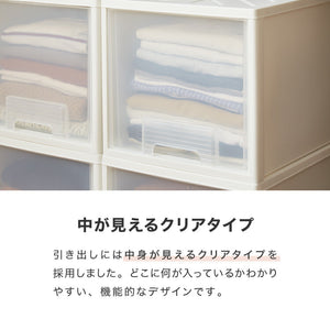 日本製 収納ケース 深型4個セット 奥行60cm 幅36cm 高さ32.5cm クローゼット収納 引き出し収納 衣類ケース 衣装ケース 押入れ収納 押し入れ収納 スタッキング 隙間収納(代引不可)