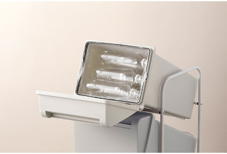 ゴミ箱 ごみ箱 縦型 21L×3分別 スリム 幅31.5cm 20L袋用 大容量 ダストボックス キャスター フタ付き ふた付き ペール 隙間 すき間 缶 ビン ペットボトル キッチン(代引不可)