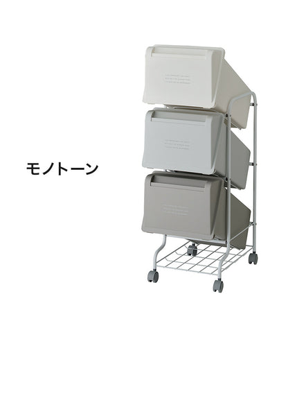 ゴミ箱 ごみ箱 縦型 21L×3分別 スリム 幅31.5cm 20L袋用 大容量 ダストボックス キャスター フタ付き ふた付き ペール 隙間 すき間 缶 ビン ペットボトル キッチン(代引不可)