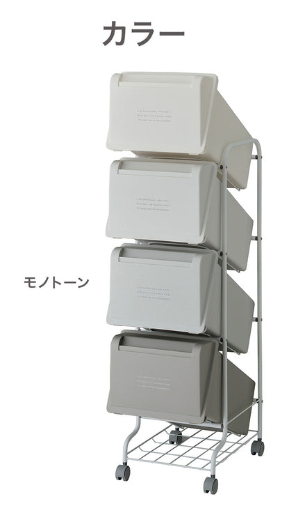 【5%OFF】ダストボックス ゴミ箱 縦型 21L×4段 ごみ箱 フタ付き 20L袋 袋止め付き スタンドダストボックス 大容量 スリム 隙間 省スペース キッチン 台所 オフィス 分別 缶 ビン ペットボトル 整頓 清潔(代引不可)