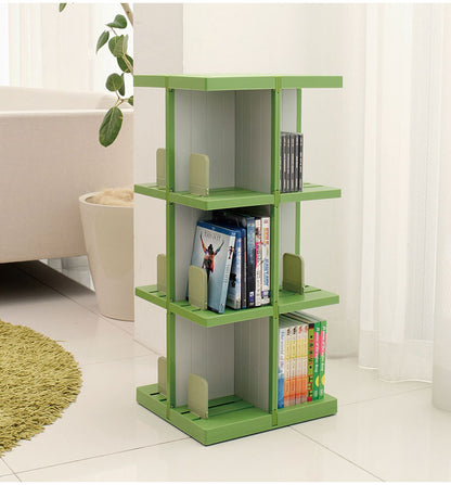 日本製 回転式ラック デビック 3段 本棚 コミック A5サイズ 同人誌 DVD ビデオ CD ゲームソフト 大容量 ディスプレイラック シェルフ(代引不可)