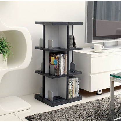 日本製 回転式ラック デビック 3段 本棚 コミック A5サイズ 同人誌 DVD ビデオ CD ゲームソフト 大容量 ディスプレイラック シェルフ(代引不可)