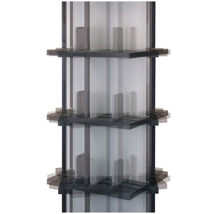 日本製 回転式ラック デビック 5段 本棚 コミック A5サイズ 同人誌 DVD ビデオ CD ゲームソフト 大容量 ディスプレイラック シェルフ(代引不可)