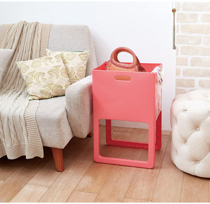 日本製 折りたたみ&脚付バスケット Acot アコット 折りたたみバスケット 折り畳み かご ランドリーバスケット 洗濯かご 折りたたみ式 折り畳み コンパクト(代引不可)