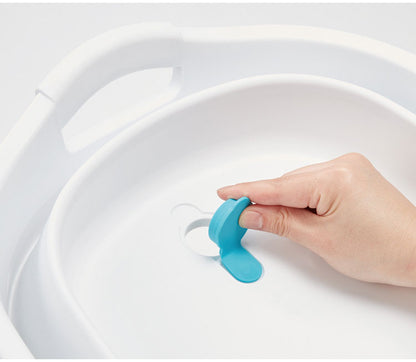 日本製 折りたたみ ソフトタブ ワイド 23L 折り畳み つけ置き タブ バスケット 水抜き栓付き 洗濯かご ランドリーバスケット つけ置き洗い(代引不可)