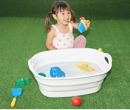 日本製 折りたたみ ソフトタブ ワイド 23L 折り畳み つけ置き タブ バスケット 水抜き栓付き 洗濯かご ランドリーバスケット つけ置き洗い(代引不可)