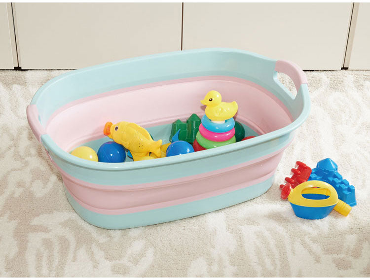 日本製 折りたたみ ソフトタブ ワイド 23L 折り畳み つけ置き タブ バスケット 水抜き栓付き 洗濯かご ランドリーバスケット つけ置き洗い(代引不可)