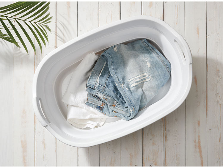 日本製 折りたたみ ソフトタブ ワイド 23L 折り畳み つけ置き タブ バスケット 水抜き栓付き 洗濯かご ランドリーバスケット つけ置き洗い(代引不可)