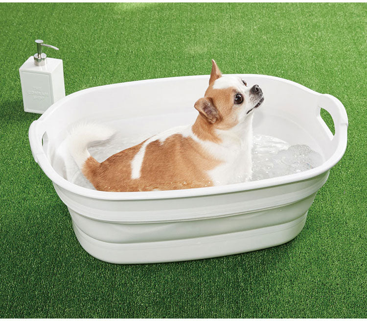 日本製 折りたたみ ソフトタブ ワイド 23L 折り畳み つけ置き タブ バスケット 水抜き栓付き 洗濯かご ランドリーバスケット つけ置き洗い(代引不可)