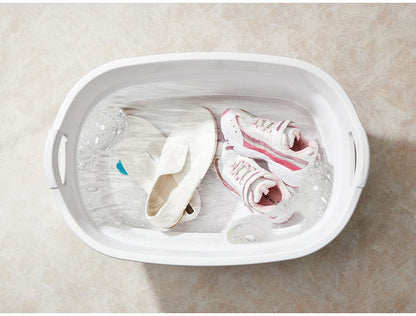 日本製 折りたたみ ソフトタブ ワイド 23L 折り畳み つけ置き タブ バスケット 水抜き栓付き 洗濯かご ランドリーバスケット つけ置き洗い(代引不可)