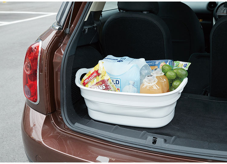 日本製 折りたたみ ソフトタブ ワイド 23L 折り畳み つけ置き タブ バスケット 水抜き栓付き 洗濯かご ランドリーバスケット つけ置き洗い(代引不可)