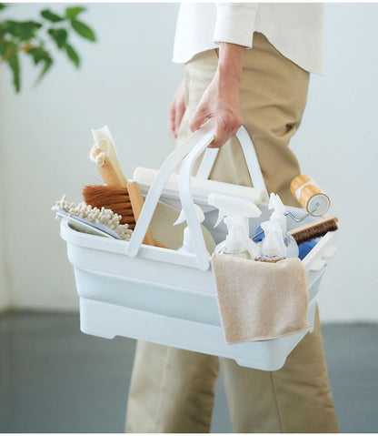 日本製 折りたたみ ソフトバスケット 持ち手付き 15L 折り畳み つけ置き タブ バスケット 水抜き栓付き 洗濯かご ランドリーバスケット つけ置き洗い(代引不可)