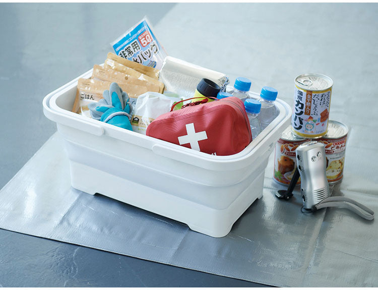 日本製 折りたたみ ソフトバスケット 持ち手付き 15L 折り畳み つけ置き タブ バスケット 水抜き栓付き 洗濯かご ランドリーバスケット つけ置き洗い(代引不可)