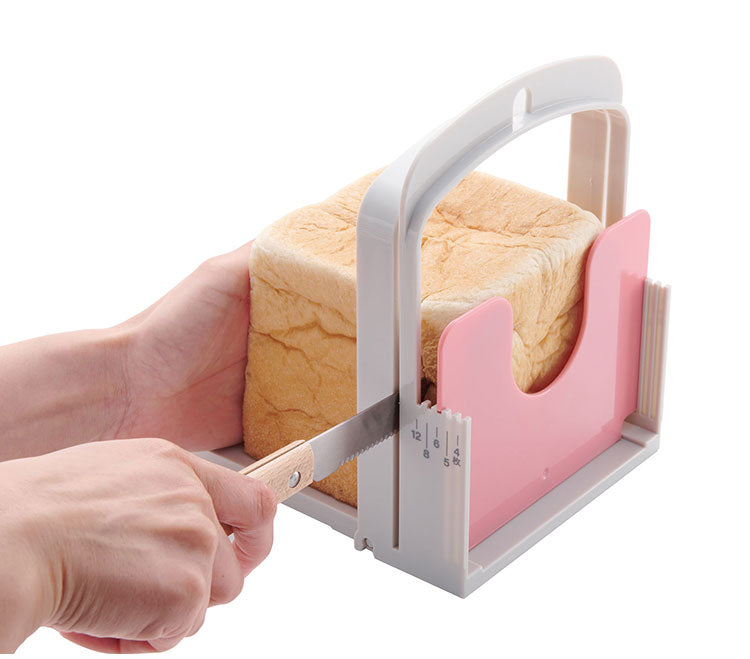 日本製 食パンスライサー 5種類の厚さにカット 4枚切 5枚切 6枚切 8枚切 12枚切 食パン カットガイド パンスライサー(代引不可)