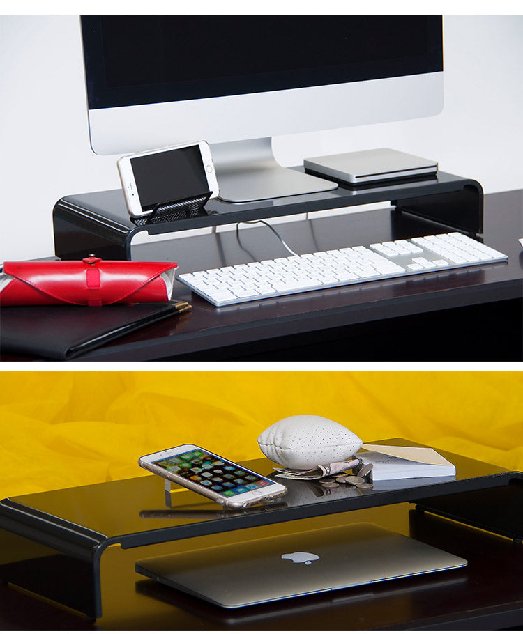 日本製 モニター台 幅54cm 奥行22cm スリム パソコン モニター置き台 コの字 ラック 頑丈 スチール製 ブラック ホワイト 黒 白 リモートワーク 在宅勤務 卓上ラック PCラック 棚 デスク 机(代引不可)