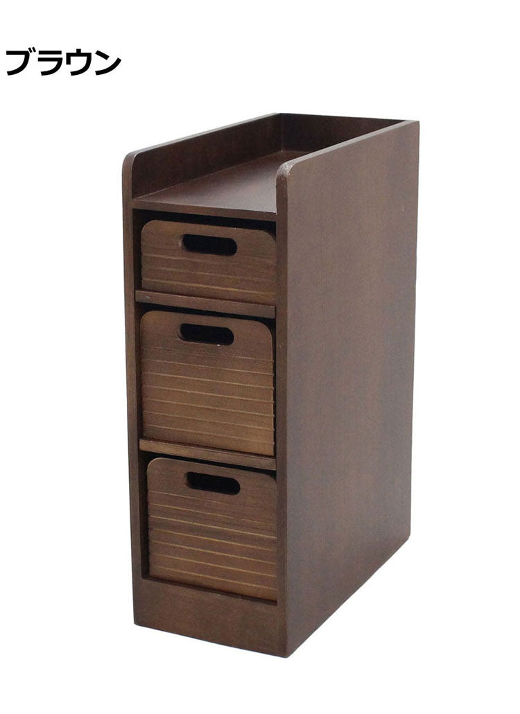 天然木桐材の軽量トレイワゴン 幅20×3段 完成品 隠しキャスター 収納ワゴン トレー 棚 収納 ラック チェスト ワゴン サイドテーブル リビング 寝室 玄関 棚板 可動式 高さ調節可能 トレイ 持ち運び(代引不可)